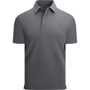 Alex Vando Men’s Golf Polo Shirt Lightweight Textured 4-Way Stretch Performance Polo with Mesh Side in Kuwait