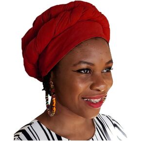Dupsie's Red African Modu Hat - Pre-tied Head wrap in Kuwait