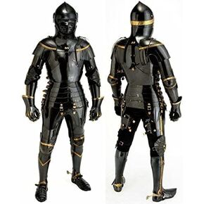 Medieval Knight Suit of Armor Black Finish Steel Combat Full Body Wearable Armour Costume/Medieval Full Body Suit. in Saudi Arabia