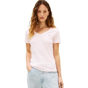 Tommy Hilfiger Women's Basic Short Sleeve Cotton V-Neck T-Shirt in Kuwait