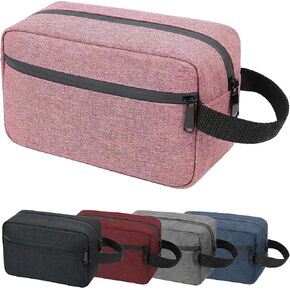 حقيبة أدوات الزينة للسفر للنساء والرجال، حقيبة مكياج صغيرة، حقيبة مستحضرات تجميل مقاومة للماء، حقيبة مستحضرات التجميل، مجموعة أدوات السفر، إكسسوارات أساسيات السفر (أسود) in Kuwait