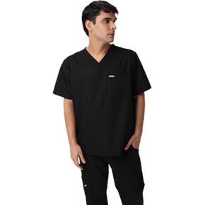 Silvatica Men’s Ares V-Neck Scrub Top – Premium Turkish Fabric Medical Uniform – 4-Way Stretch & Anti-Wrinkle in Saudi Arabia