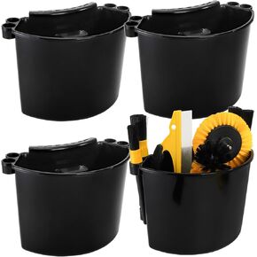 4 Pieces Detailing Bucket Organizer, Portable Bucket Tool Caddy with Drainage Holes, Multipurpose Auto Wash Tool Hanger Cleaning Accessory for Home, Garden, Ice Fishing, Universal Fit in Kuwait