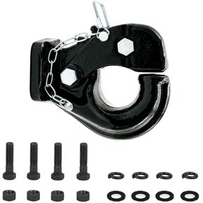 Pintle Hook Hitch, 33,000 lbs Towing Capacity, Fit for 2-1/2 to 3-Inch Lunette Ring Pintle Hitch Receiver, Flexible Pintle Hook with Forged Steel Structure Fit for Trucks, SUVs in Kuwait