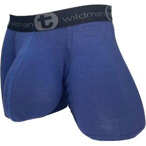 Wildmant Cotton Monster Cock 5" Inseam Boxer Brief Dark Blue Large in Kuwait