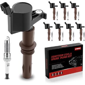 FD509 Ignition Coil Pack and Iridium Spark Plugs Set of 8, Compatible with Ford F150 2007-2010 4.6L/5.4L, Expedition 2008-2014 4.6L/5.4L, Mustang 2008-2010, Replaces DG521, C1659, SP509 in Saudi Arabia
