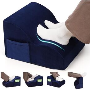 مسند للقدمين من Echaprey تحت المكتب في العمل، مسند قدم قابل للتعديل تحت المكتب، مقعد قدم متعدد الوظائف من 3 طبقات مع قاعدة غير قابلة للانزلاق وغطاء قابل للغسل، مقعد قدم مريح للمكتب، المنزل، السيارة، السفر (رمادي) in Kuwait