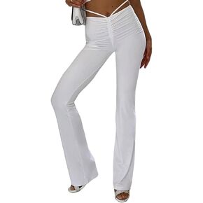 BYDIVA 2021 بنطال مريح ذو ساق مستقيمة برباط in Kuwait