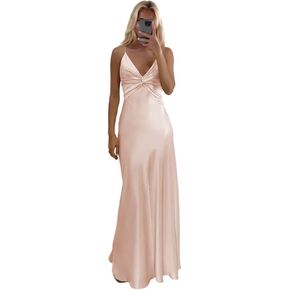 Women's Satin Bridesmaid Dresses 2025 with Slit for Women Mermaid Formal Dresses PUS067 in Kuwait
