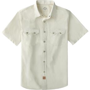 قمصان Dubinik® Pearl Snap الغربية للرجال بأكمام قصيرة قمصان كاوبوي منقوشة قميص رجالي كاجوال مع جيبين عتيقين in Kuwait