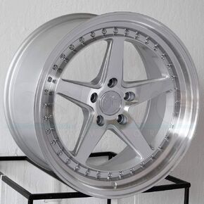 Aodhan DS-05 Custom Wheel - 18x8.5, 35 Offset, 5x100 Bolt Pattern, 73.1mm Hub - Silver with Machined Face Rim in Kuwait