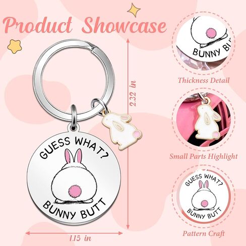 Bunny Keychain Bunny Gifts for Women Easter Basket Stuffers Easter Bunnies Keychain for Teen Girls Funny Bunnies Stuff Accessories in Saudi Arabia