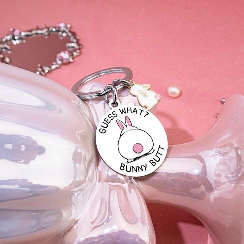 Bunny Keychain Bunny Gifts for Women Easter Basket Stuffers Easter Bunnies Keychain for Teen Girls Funny Bunnies Stuff Accessories in Saudi Arabia