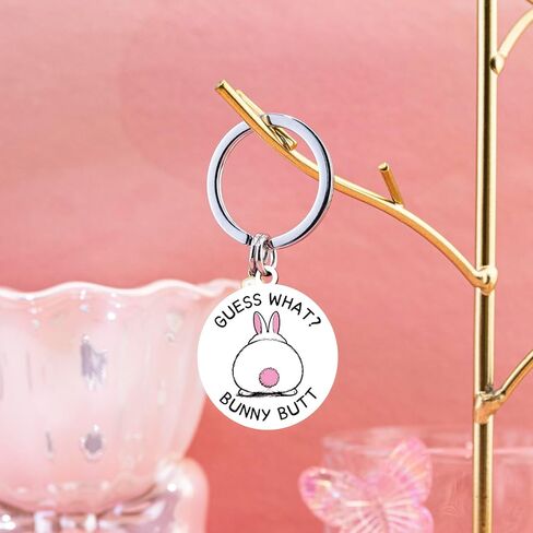Bunny Keychain Bunny Gifts for Women Easter Basket Stuffers Easter Bunnies Keychain for Teen Girls Funny Bunnies Stuff Accessories in Saudi Arabia