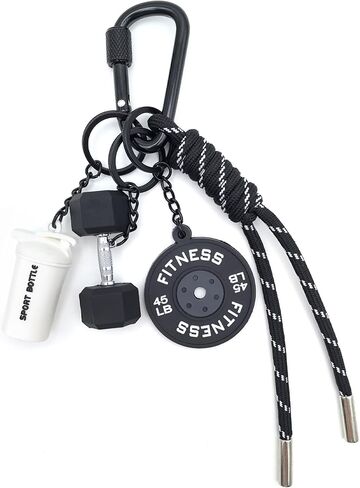 سلسلة مفاتيح لصالة الألعاب الرياضية، سلسلة مفاتيح الدمبل، حلية للحقائب للنساء والرجال، هدايا سلسلة مفاتيح للياقة البدنية لمحبي صالة الألعاب الرياضية in Kuwait