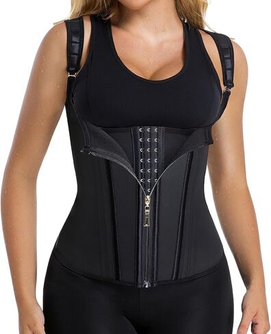 Waist Trainer for Women Latex Corset Body Shaper Tummy Control Shapewear Hourglass Bodysuit for Sport Workout Gym in Saudi Arabia
