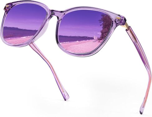 Myiaur Women's Polarized Sunglasses with Mirrored Lens & UV400 Protection - Trendy & Stylish Large Sun Glasses in Saudi Arabia