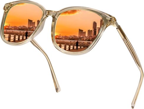 Myiaur Women's Polarized Sunglasses with Mirrored Lens & UV400 Protection - Trendy & Stylish Large Sun Glasses in Saudi Arabia