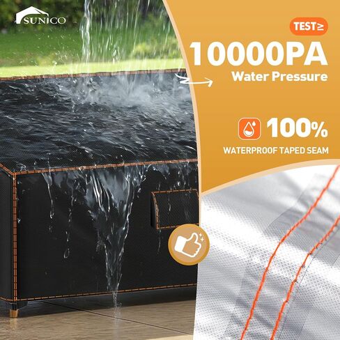 3 قطع من أغطية أثاث الفناء، أغطية كراسي خارجية مقاومة للماء 420D وغطاء للأريكة، تناسب الأريكة الخارجية ذات 3 مقاعد مقاس 79 بوصة عرض × 35 بوصة عمق × 33 بوصة ارتفاع وكراسي 32 بوصة عرض × 35 بوصة عمق × 33 بوصة ارتفاع، ثلاثية مقاومة للرياح ومضادة للأشعة فوق ال in Kuwait