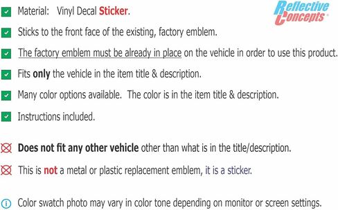 Rear Bowtie Emblem Overlay Decal - Fits 2010-2013 Camaro LS, LT, RS, SS - (Color: Gloss Black) in Saudi Arabia