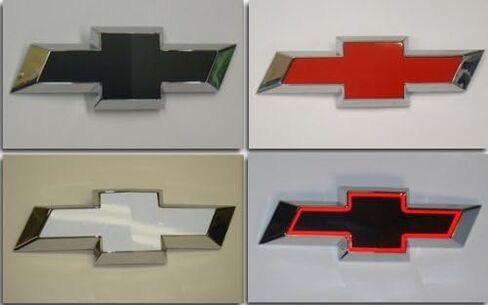 Rear Bowtie Emblem Overlay Decal - Fits 2010-2013 Camaro LS, LT, RS, SS - (Color: Gloss Black) in Saudi Arabia