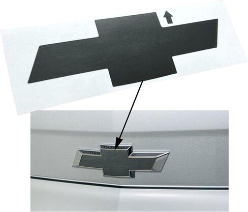 Rear Bowtie Emblem Overlay Decal - Fits 2010-2013 Camaro LS, LT, RS, SS - (Color: Gloss Black) in Saudi Arabia