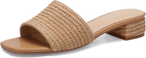 VICKI·VICKI صنادل الرافية المنزلقة للنساء، كعب منخفض عند أصابع القدم مربعة مفتوحة عند الأصابع للنساء، نعل داخلي من الإسفنج الذكي، صنادل كاجوال للعطلات الصيفية in Kuwait