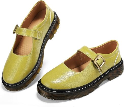 Women's Mary Jane Flats Classic Comfort Slip-On Shoes - Breathable Lightweight Casual Dress Shoes for Women, Closed Toe Walking Shoes Fashion Cute & Everyday Comfort in Saudi Arabia