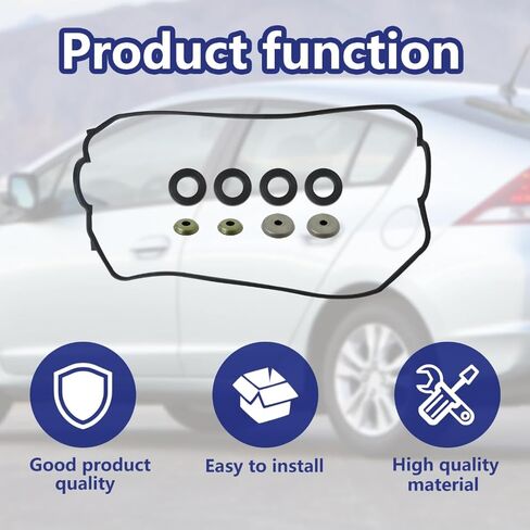 حشية غطاء الصمام + 4 أختام أنبوبية لسدادات الإشعال + 4 حلقات تثبيت لـ 1988-1995 HONDA CIVIC CX DX S LX 1.5L 1493cc SOHC L4، (16 صمام)، ENG. الكود "D15B"، استبدل VS50326R MA-4216904224 in Saudi Arabia