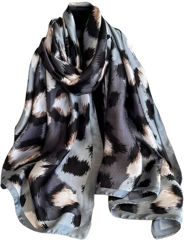 وشاح حريري التوت الكبير 100% للسيدات من NUWEERIR وشاح طويل من الساتان أنيق وخفيف الوزن in Kuwait