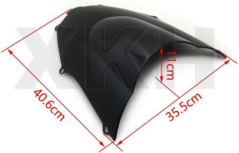 XKH- زجاج أمامي مزدوج الفقاعات متوافق مع Kawasaki Ninja ZX9R 2000-2005 أسود [B074V4F53Z] in Kuwait