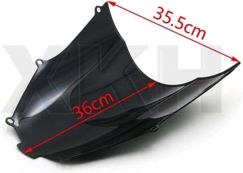 XKH- زجاج أمامي مزدوج الفقاعات متوافق مع Kawasaki Ninja ZX9R 2000-2005 أسود [B074V4F53Z] in Kuwait