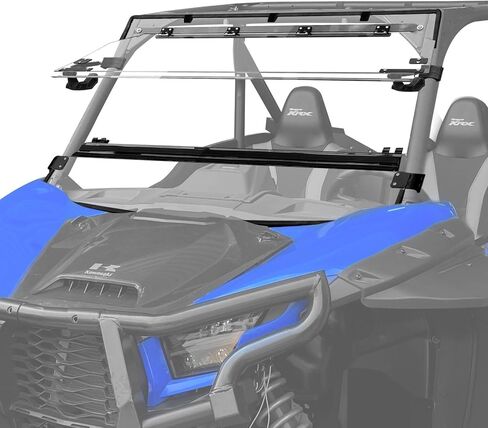 Flip Windshield for Kawasaki Teryx KRX, 3-In-1 Scratch Resistant Front Full Windshield Polycarbonate Windscreen for Kawasaki Teryx KRX KRX4 1000 2020-2025 Accessories, Multi-Stage Design in Kuwait
