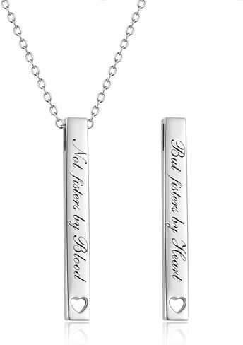 Sister Necklace for Women Silver Best Friend Friendship Bar Necklace Bestie Pendant with 18+2 Inches Chain Friendship Jewelry Gifts for Birthday Christmas Graduation in Kuwait