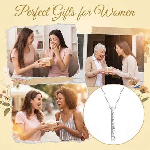 Sister Necklace for Women Silver Best Friend Friendship Bar Necklace Bestie Pendant with 18+2 Inches Chain Friendship Jewelry Gifts for Birthday Christmas Graduation in Kuwait