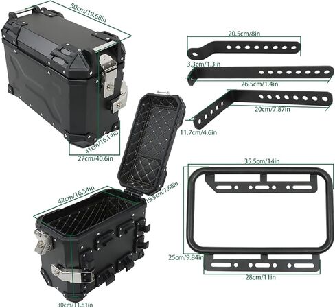36L Silver Hard Side Saddlebag Box Motorcycle Panniers Side Case Replacement in Saudi Arabia