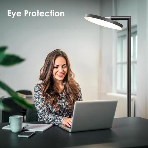 Upgraded Floor Lamps for Living Room, 32W 3000LM Super Bright LED Torchiere Floor Lamp with Remote & Touch Control, 69" Dimmable Tall Standing Lamp with 350°Rotating Head for Reading Office Bedroom in Kuwait