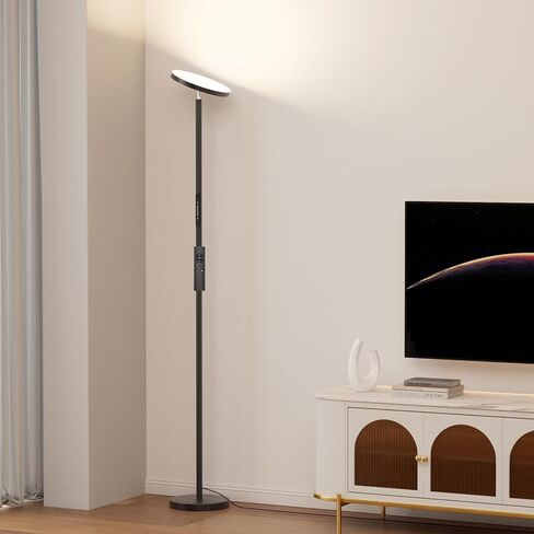 Upgraded Floor Lamps for Living Room, 32W 3000LM Super Bright LED Torchiere Floor Lamp with Remote & Touch Control, 69" Dimmable Tall Standing Lamp with 350°Rotating Head for Reading Office Bedroom in Kuwait