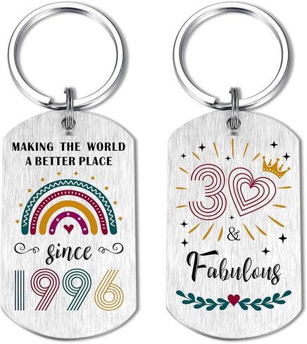 EE&YU Birthday Gifts for Her Women Female, Happy 30th 40th 50th 60th 70th 80th Birthday Keychain Cards in Saudi Arabia