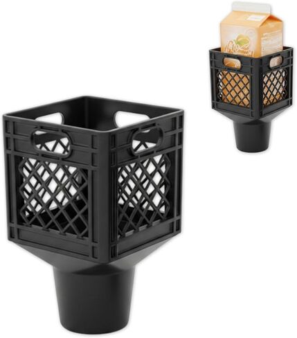 موسع حامل أكواب السيارة بنصف جالون - محول كلاسيكي على شكل صندوق حليب للكرتون المربع، إدراج آمن مضاد للانسكاب للعصير والحليب والقهوة المثلجة، منظم داخلي عالي التحمل لسيارات الدفع الرباعي والشاحنات in Kuwait