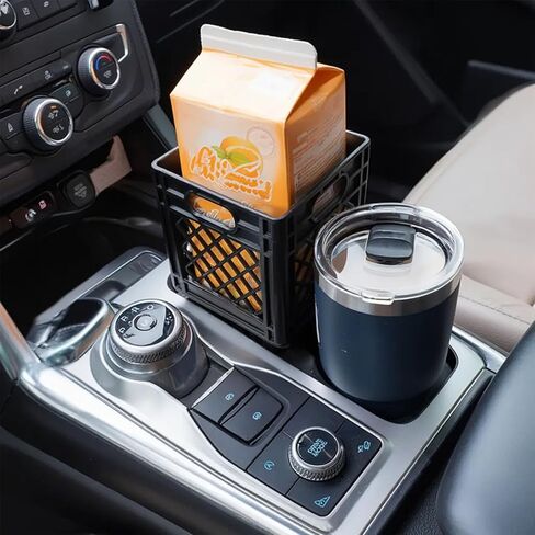 موسع حامل أكواب السيارة بنصف جالون - محول كلاسيكي على شكل صندوق حليب للكرتون المربع، إدراج آمن مضاد للانسكاب للعصير والحليب والقهوة المثلجة، منظم داخلي عالي التحمل لسيارات الدفع الرباعي والشاحنات in Kuwait