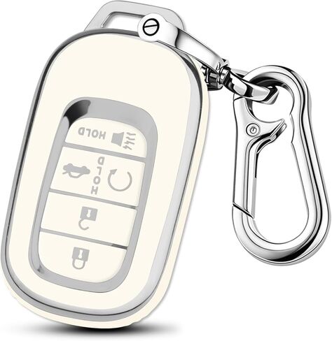 QBUC لغطاء honda Key Fob مع سلسلة مفاتيح، متوافق مع 2022 2023 2024 2025 2026 Accord Civic HR-V Pilot CR-V، مفتاح التحكم عن بعد الذكي الواقي من مادة TPU (أزرق) in Saudi Arabia