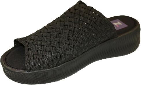 صنادل Zee Alexis النسائية المنسوجة Ava - خفيفة الوزن ومريحة ومبطنة وسهلة الارتداء في الصيف كاجوال للمشي اليومي in Kuwait