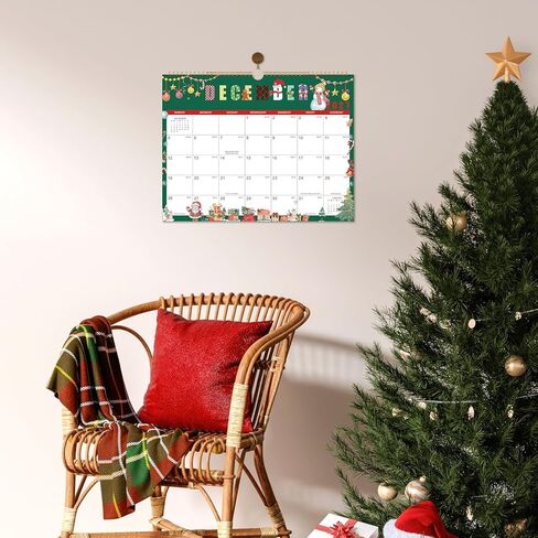 Calendar 2026-2027 - 18 Months Wall Calendar 2026-2027, Jul. 2026 - Dec. 2027, 14.6'' x 11.4", Hanging Monthly Calendar, Holidays, Large Block, Twin-Wire Binding - 12 Different Themes in Saudi Arabia