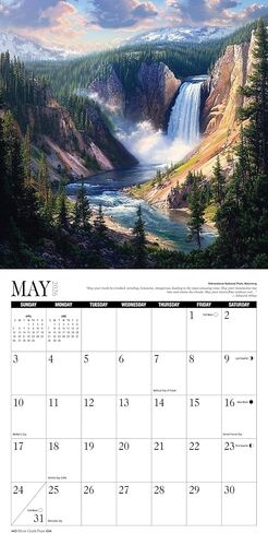 لوحات المتنزهات الوطنية 2026 | 12 × 12 بوصة | تقويم الحائط in Kuwait