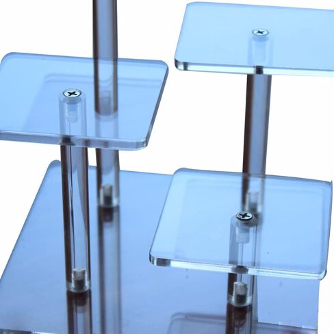 4-Tier Clear Acrylic Riser Display Stand for Action Figures, Jewelry & Collectibles in Kuwait