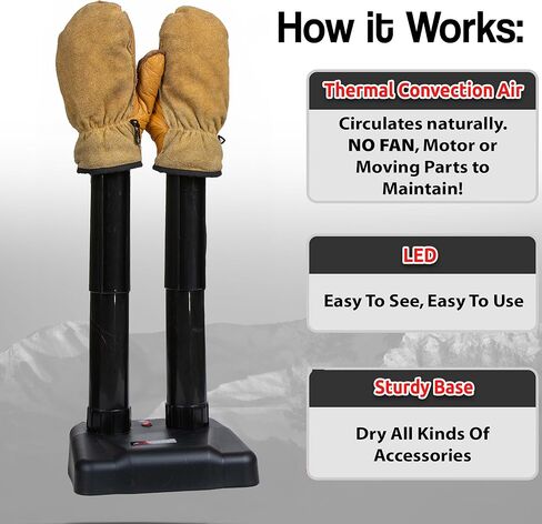 مجفف الحذاء الصامت - مع ملحقات القفازات - التجفيف الحراري بدون مروحة - يساعد على تقليل الرائحة in Kuwait