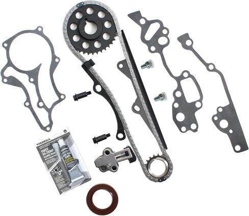 Timing Chain Kit with Sprockets & Tensioner Compatible with Toyota Pickup 4Runner Celica 2.4L 22R 22RE 1985-1995 | Engine Timing Gear Set with Steel Guide Rail in Kuwait