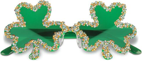 St. Patrick’s Day Shamrock Sunglasses,Irish Green Shamrock St Patricks Glasses,St. Patrick's Day Irish Party Favors Supplies Costume Accessories for Women and Men in Saudi Arabia