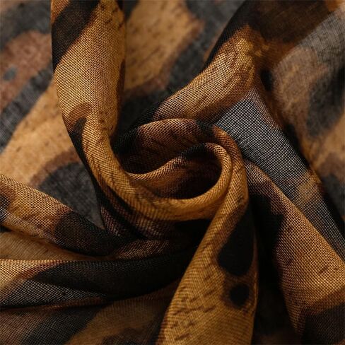 Leopard Print Scarf for Women Fashion Shawl Lightweight Wrap Scarves for Ladies Full Season in Kuwait